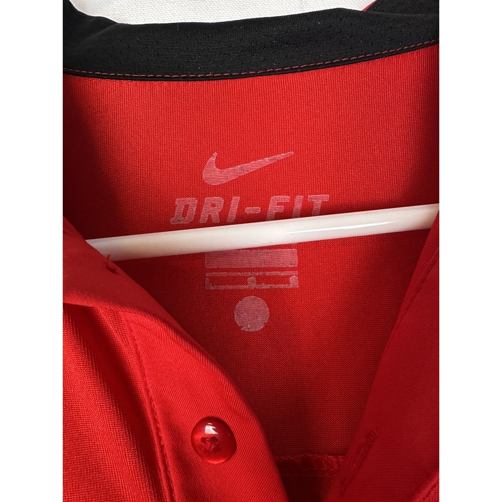 Nike UGA‎ Georgia Bulldogs Golf Polo Shirt Mens Large Red Short Sleeve Dri-Fit - Picture 5 of 8